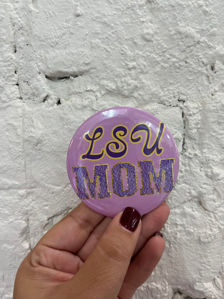 Signed by Abby - LSU Game Day Buttons