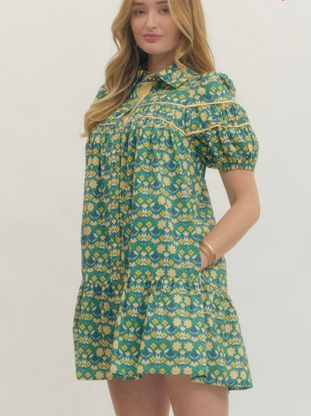 Juliette Mini Dress - Green