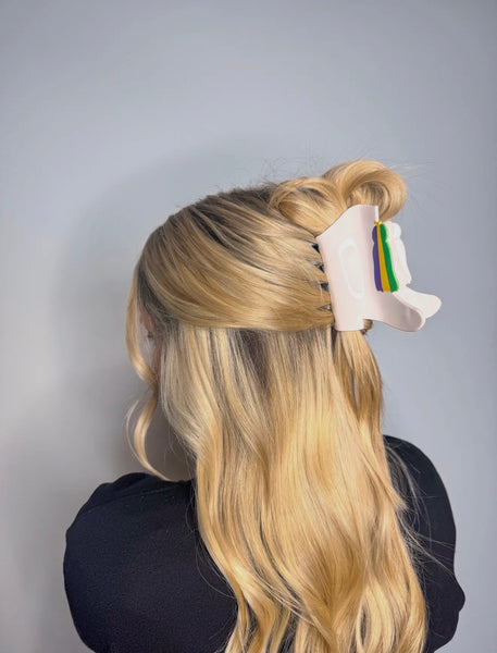 Mardi Gras Boot Claw Clip