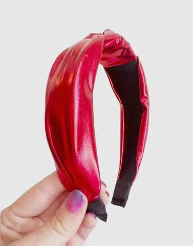 [PREORDER] Metallic Headband - Red