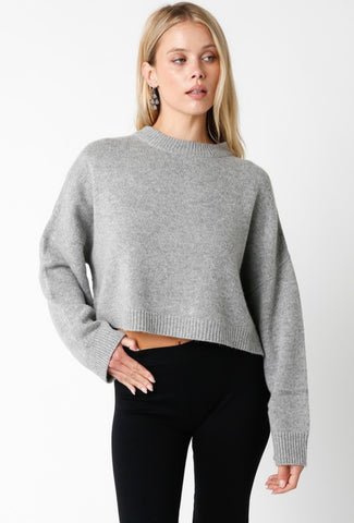 Cindy Sweater Top - Medium Grey