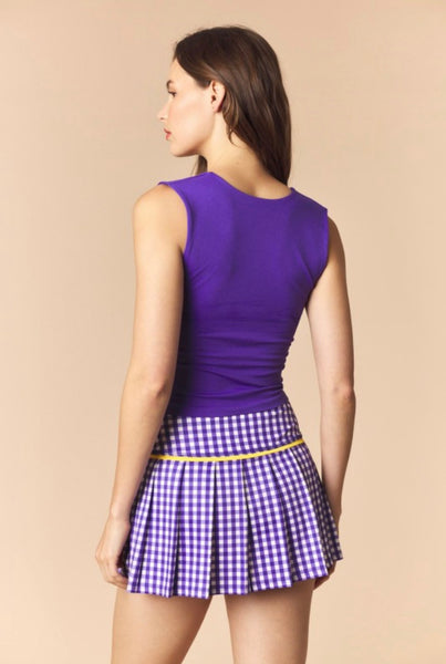 Love Purple, Live Gold Pleated Skort