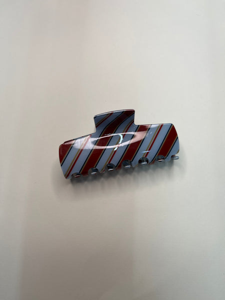Blue & Brown Stripe Mix Clips