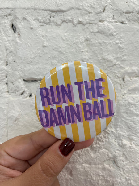 Signed by Abby - LSU Game Day Buttons