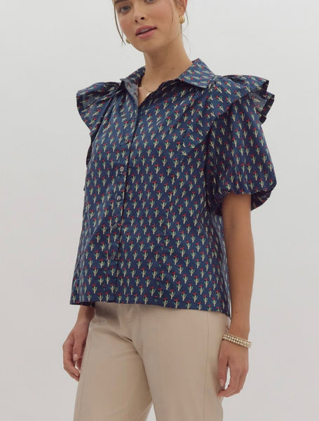 Canard Rd Top - Navy