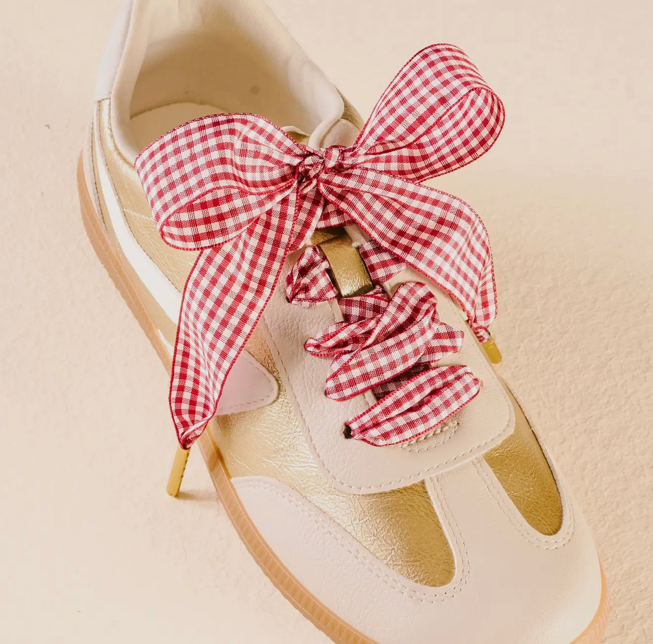 [PREORDER] Step It Up Shoelaces - Gingham Red