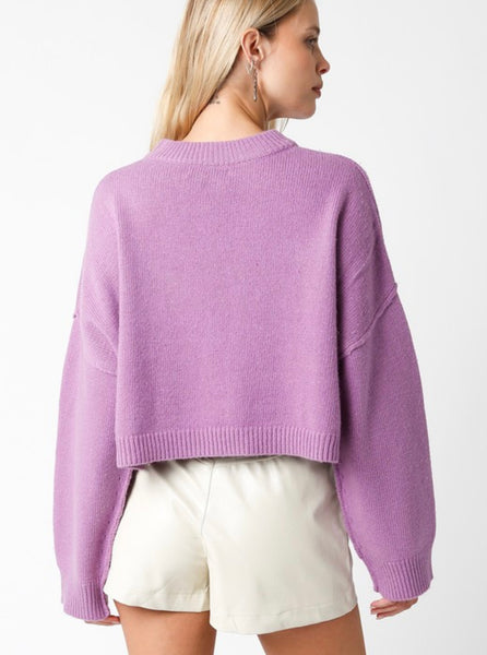 Cindy Sweater Top - Lavender