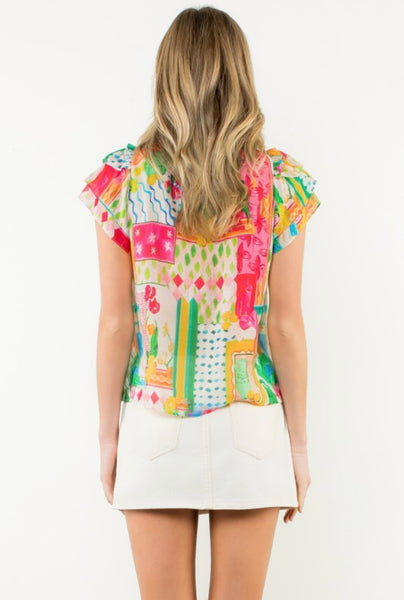 Zoe Flutter Sleeve Top