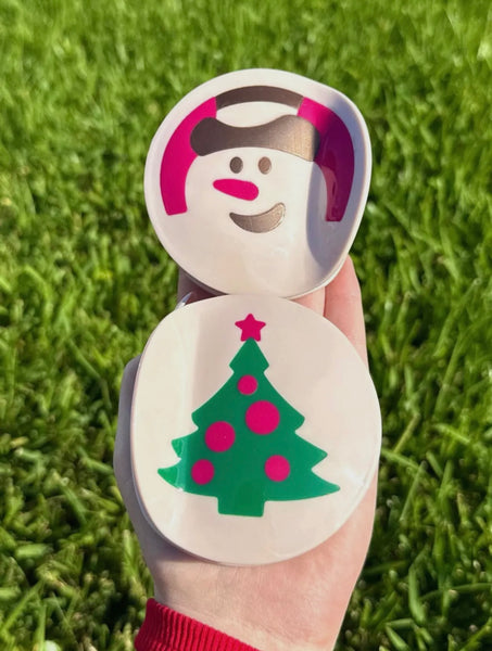 Christmas Pillsbury Cookie Double Sided Custom Claw Clip - Large