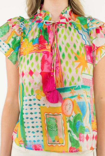 Zoe Flutter Sleeve Top