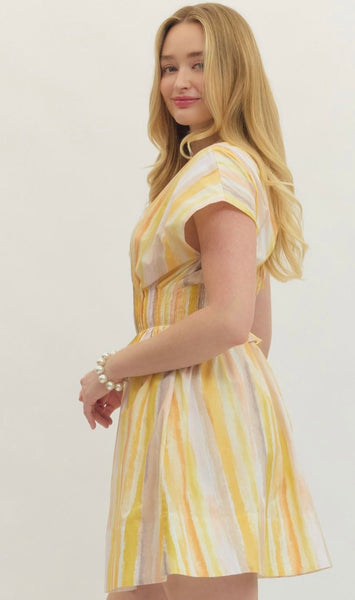 Aubrey Dress - Gold Yellow