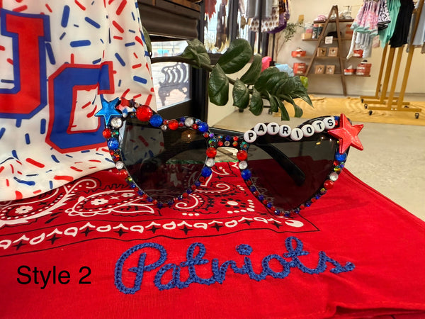 Patriots Rhinestone Sunglasses