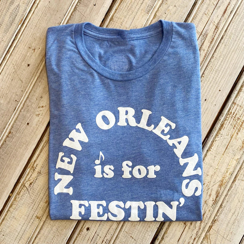 NO Is For Festin' Unisex Tee - Light Blue