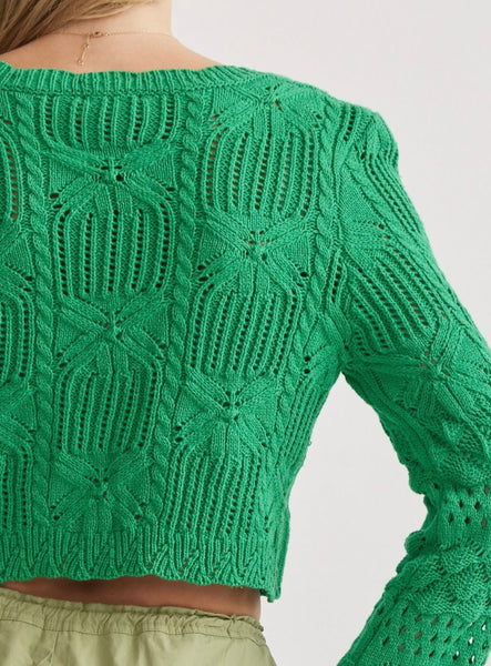 Foxcroft Dr Knit Bolero - Green