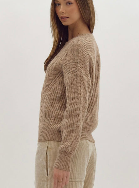 Bordeaux Dr Knit Sweater - Taupe