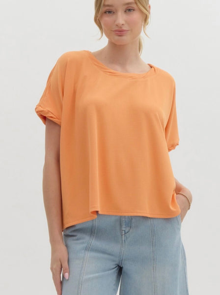 Cecilia S/S Top - Orange
