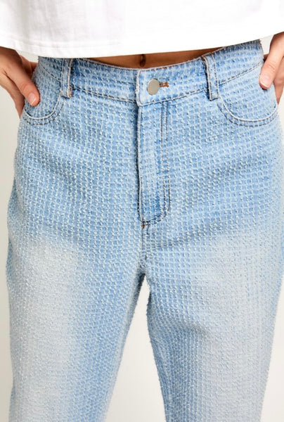 Aaliyah Textured Denim Pant