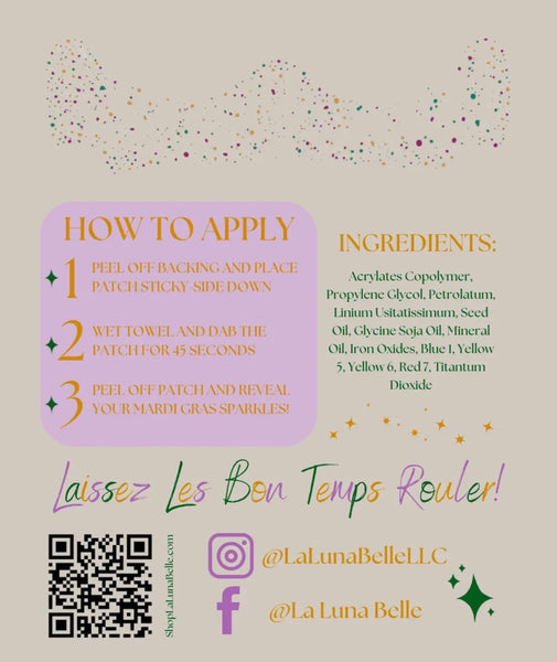 Mardi Gras Face Sparkles