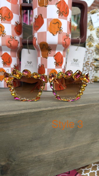 Fall Rhinestone Sunglasses