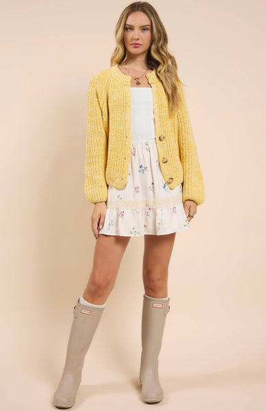 Sadie & Sage - Sunroof Cardigan - Lemon