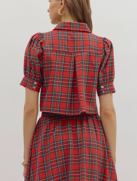 Ruby Midi Skirt Set - Red