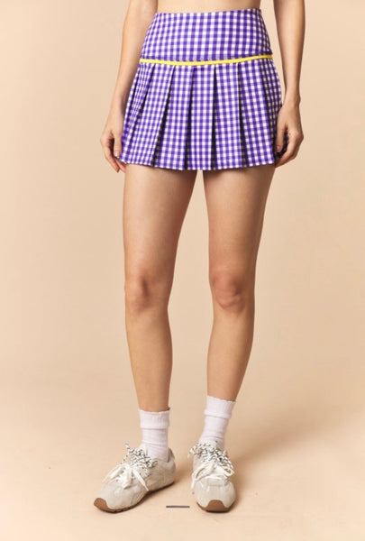 Love Purple, Live Gold Pleated Skort