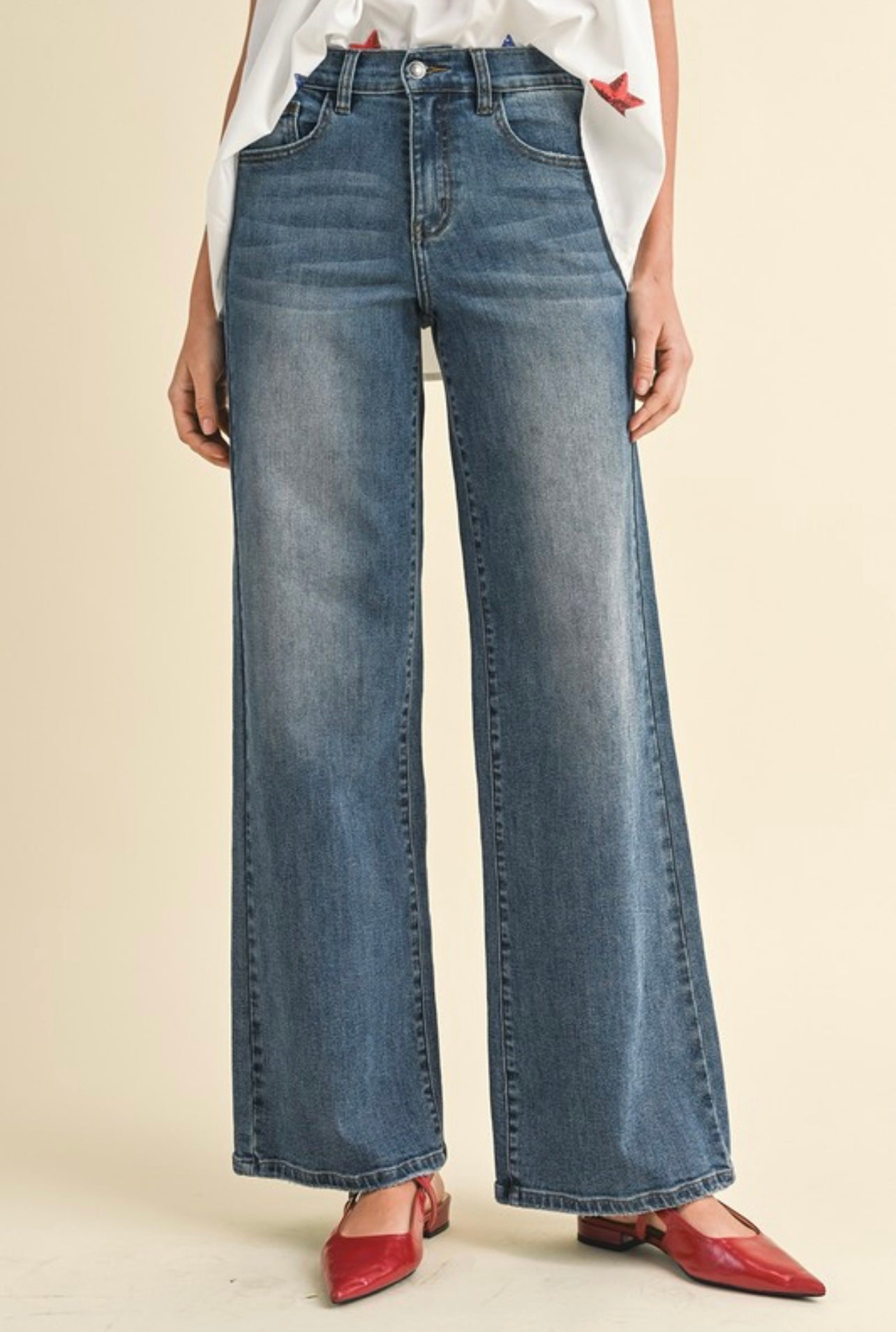 Coleman Pl High Rise Wide Leg Denim