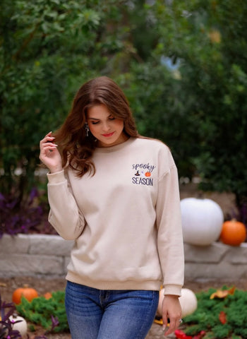 Spooky Season Embroidered Sweatshirt