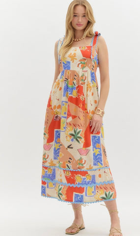 Tuscan Villa Midi Dress