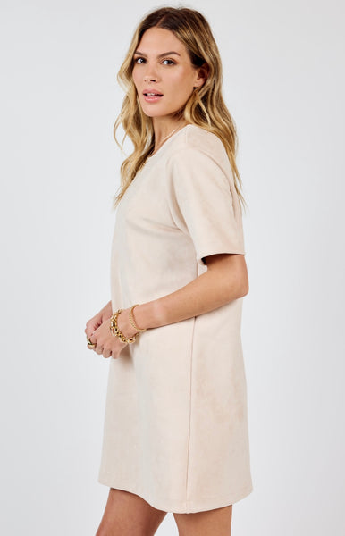 Sadie & Sage - Corwin St Faux Suede Dress - Cream