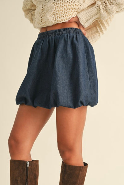 Antoine Wattigny Blvd Bubble Skirt - Dark Denim