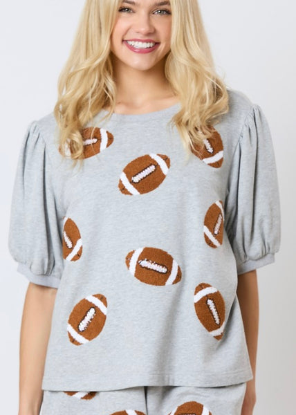 Time For Football Short Set - Heather Grey