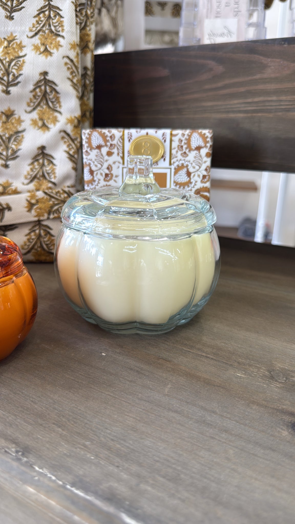 Southern Lights Candles - Glass Pumpkin - Large
