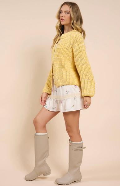 Sadie & Sage - Sunroof Cardigan - Lemon