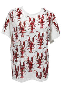 Queen of Sparkles - White & Red Scattered Crawfish Tee