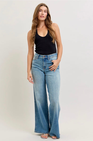 Judy Blue - High Waisted Wide Retro Denim