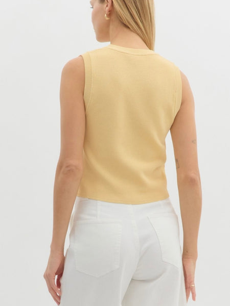 Fort Macomb Rd Embellished Top - Yellow