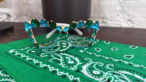 Tulane Game Day Rhinestone Sunglasses