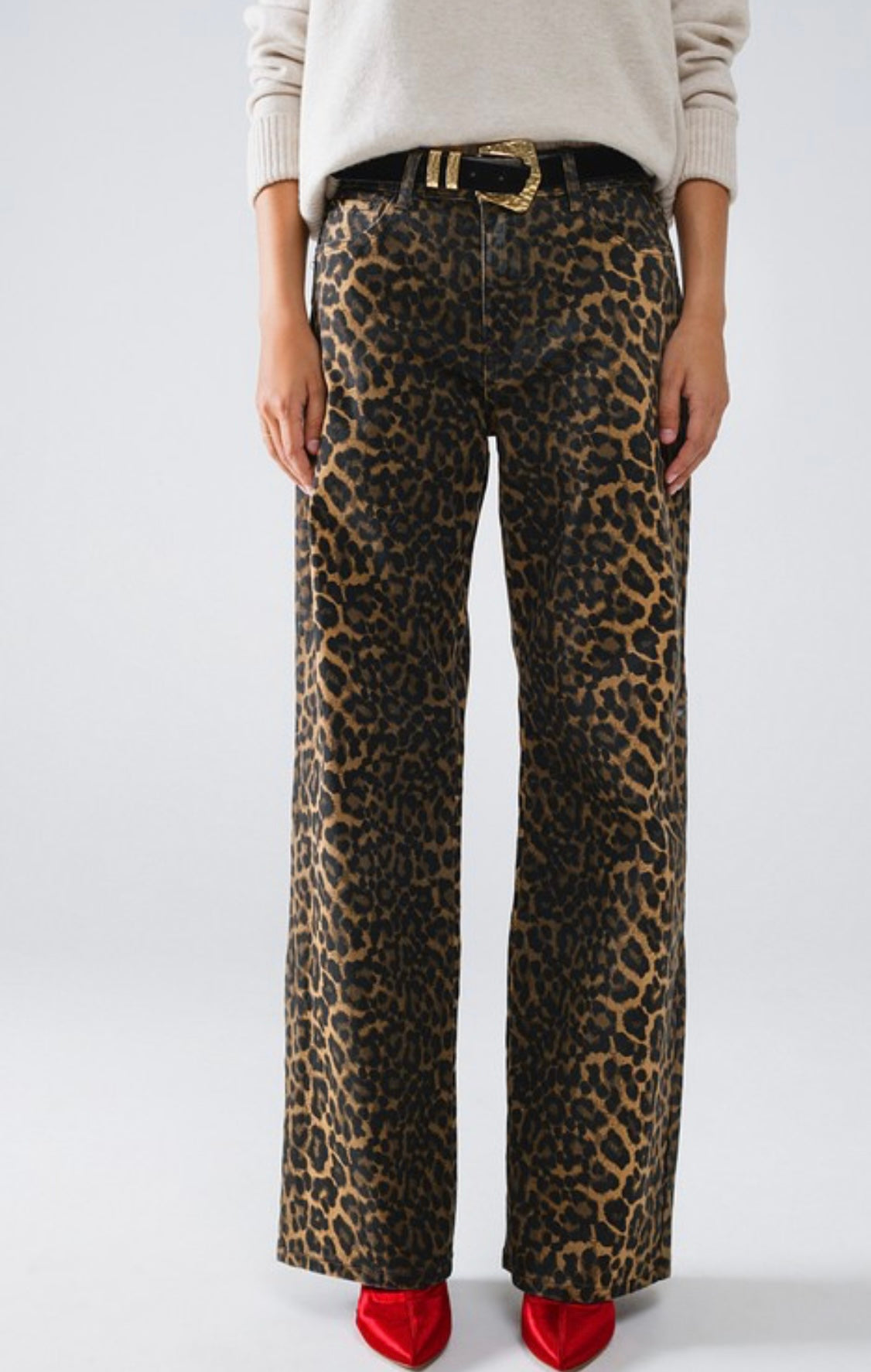 E James Dr Leopard Print Denim