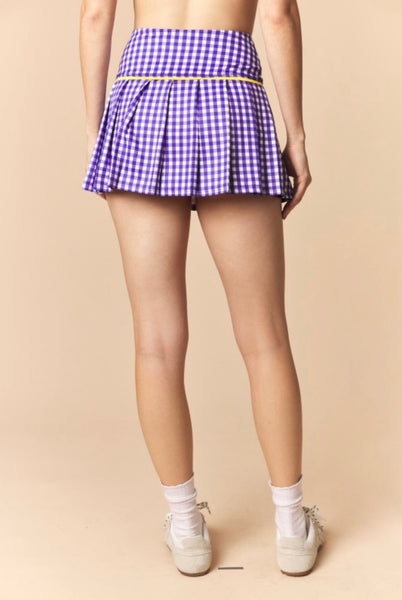 Love Purple, Live Gold Pleated Skort
