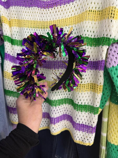 Mardi Gras Tinsel Headband
