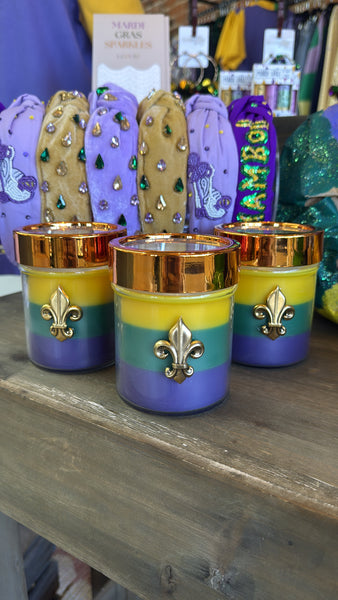 Southern Lights Candles - Triple Layer Mardi Gras - King Cake