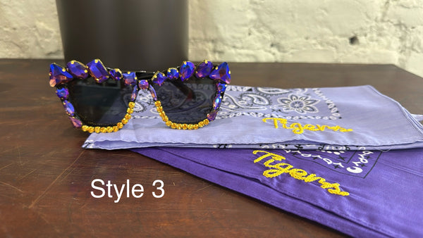 LSU Game Day Rhinestone Sunglasses