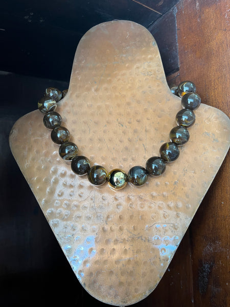 Celestine Beaded Necklace - Brown