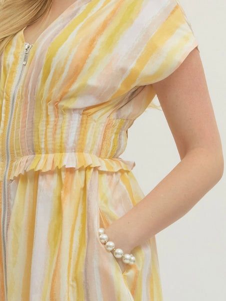 Aubrey Dress - Gold Yellow