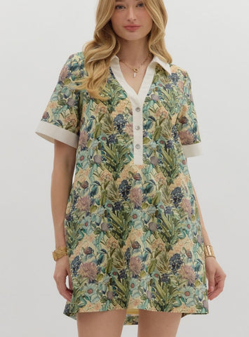 Valentina Mini Dress - Olive