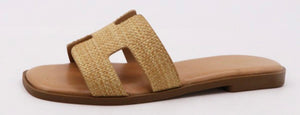 Isla Slip-On Sandal - Natural Raffia