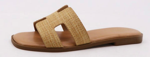 Isla Slip-On Sandal - Natural Raffia