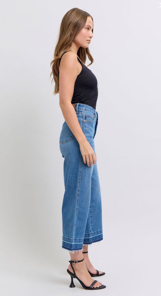 Judy Blue - High Waisted Wide Leg Crop Denim