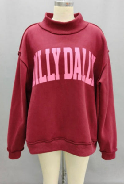[PREORDER STYLE] Dilly Dally Reversible Mockneck Sweatshirt